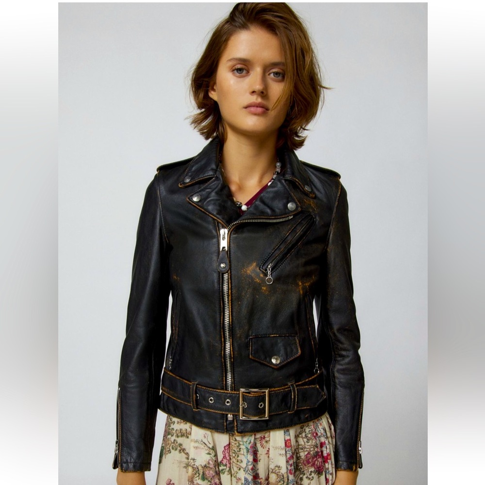NWT Schott NYC Leather Moto Jacket